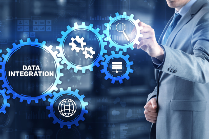 Cloud server racks glowing